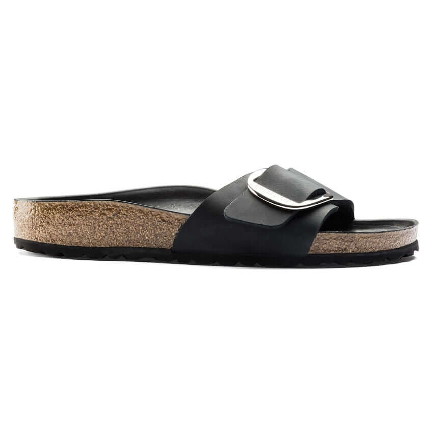 Birkenstock Madrid Big Buckle Black Oiled Leather