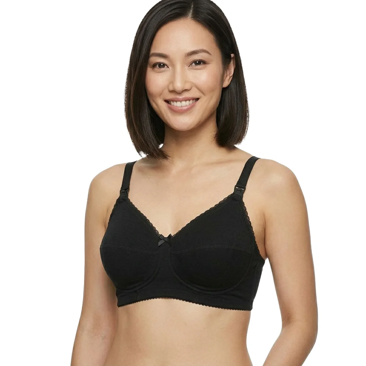 Reggiseno Allattamento Cotone Coppa B Nero