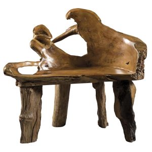 Panca in radice di legno