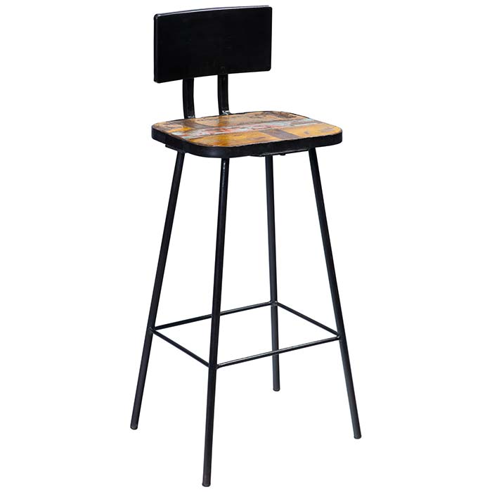 Sgabello con schienale alto