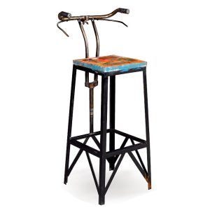 Sgabello industrial manubrio bicicletta