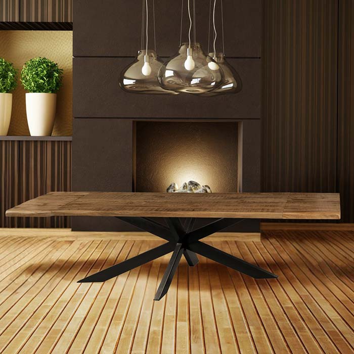 Tavolo allungabile stile industrial chic