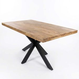 Tavolo allungabile design industrial bordo dritto