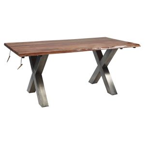 Tavolo legno e metallo con prolunghe